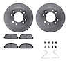 6512-80100 Brake Rotors w/5000 Advanced Brake Pads Kit with Hardware, 1986-1988 Ford/Lincoln/Mercury/Mazda, Position: Front - image 1