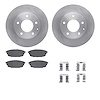 6512-80149 Brake Rotors w/5000 Advanced Brake Pads Kit with Hardware, 2001-2003 Ford/Lincoln/Mercury/Mazda, Position: Rear - image 1