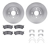 6512-80164 Brake Rotors w/5000 Advanced Brake Pads Kit with Hardware, 2001-2003 Ford/Lincoln/Mercury/Mazda, Position: Front - image 1