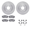 6512-80169 Brake Rotors w/5000 Advanced Brake Pads Kit with Hardware, 2001-2002 Ford/Lincoln/Mercury/Mazda, Position: Front - image 1