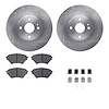6512-80172 Brake Rotors w/5000 Advanced Brake Pads Kit with Hardware, 2001-2005 Ford/Lincoln/Mercury/Mazda, Position: Front - image 1