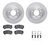 6512-80181 Brake Rotors w/5000 Advanced Brake Pads Kit with Hardware, 2003-2005 Ford/Lincoln/Mercury/Mazda, Position: Front - image 1