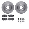 6512-80211 Brake Rotors w/5000 Advanced Brake Pads Kit with Hardware, 2004-2011 Ford/Lincoln/Mercury/Mazda, Position: Front - image 1