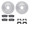 6512-80214 Brake Rotors w/5000 Advanced Brake Pads Kit with Hardware, 2004-2011 Ford/Lincoln/Mercury/Mazda, Position: Rear - image 1