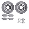 6512-80220 Brake Rotors w/5000 Advanced Brake Pads Kit with Hardware, 2006-2007 Ford/Lincoln/Mercury/Mazda, Position: Rear - image 1