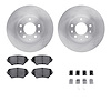 6512-80223 Brake Rotors w/5000 Advanced Brake Pads Kit with Hardware, 2006-2015 Ford/Lincoln/Mercury/Mazda, Position: Front - image 1