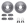 6512-80229 Brake Rotors w/5000 Advanced Brake Pads Kit with Hardware, 2014-2016 Ford/Lincoln/Mercury/Mazda, Position: Rear - image 1