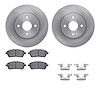 6512-80235 Brake Rotors w/5000 Advanced Brake Pads Kit with Hardware, 2011-2015 Ford/Lincoln/Mercury/Mazda, Position: Front - image 1