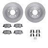 6512-80238 Brake Rotors w/5000 Advanced Brake Pads Kit with Hardware, 2014-2015 Ford/Lincoln/Mercury/Mazda, Position: Rear - image 1