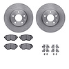 6512-80242 Brake Rotors w/5000 Advanced Brake Pads Kit with Hardware, 2017-2018 Ford/Lincoln/Mercury/Mazda, Position: Front - image 1