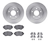 6512-80248 Brake Rotors w/5000 Advanced Brake Pads Kit with Hardware, 2014-2018 Ford/Lincoln/Mercury/Mazda, Position: Front - image 1