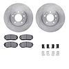 6512-80298 Brake Rotors w/5000 Advanced Brake Pads Kit with Hardware, 2007-2012 Ford/Lincoln/Mercury/Mazda, Position: Front - image 1