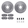 6512-80310 Brake Rotors w/5000 Advanced Brake Pads Kit with Hardware, 2007-2015 Ford/Lincoln/Mercury/Mazda, Position: Front - image 1