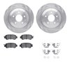 6512-80316 Brake Rotors w/5000 Advanced Brake Pads Kit with Hardware, 2013-2015 Ford/Lincoln/Mercury/Mazda, Position: Rear - image 2