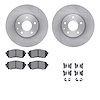 6512-80323 Brake Rotors w/5000 Advanced Brake Pads Kit with Hardware, 2014-2015 Ford/Lincoln/Mercury/Mazda, Position: Front - image 1