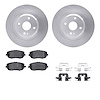 6512-80328 Brake Rotors w/5000 Advanced Brake Pads Kit with Hardware, Fits Select Multiple Makes/Models, Position: Rear - image 1