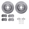 6512-80331 Brake Rotors w/5000 Advanced Brake Pads Kit with Hardware, Fits Select Multiple Makes/Models, Position: Front - image 1