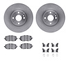 6512-80334 Brake Rotors w/5000 Advanced Brake Pads Kit with Hardware, Fits Select Multiple Makes/Models, Position: Front - image 1