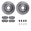 6512-80347 Brake Rotors w/5000 Advanced Brake Pads Kit with Hardware, Fits Select Ford/Lincoln/Mercury/Mazda, Position: Front - image 1