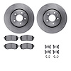 6512-80348 Brake Rotors w/5000 Advanced Brake Pads Kit with Hardware, 2018-2021 Ford/Lincoln/Mercury/Mazda, Position: Front - image 1