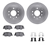 6512-80355 Brake Rotors w/5000 Advanced Brake Pads Kit with Hardware, 2017-2018 Ford/Lincoln/Mercury/Mazda, Position: Rear - image 1
