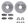 6512-80356 Brake Rotors w/5000 Advanced Brake Pads Kit with Hardware, 2017-2018 Ford/Lincoln/Mercury/Mazda, Position: Rear - image 1