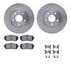 6512-80361 Brake Rotors w/5000 Advanced Brake Pads Kit with Hardware, 2016-2019 Ford/Lincoln/Mercury/Mazda, Position: Front - image 1