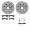 6512-99002 Brake Rotors w/5000 Advanced Brake Pads Kit with Hardware, 1968-1971 Ford/Lincoln/Mercury/Mazda, Position: Front - image 1