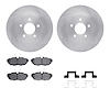6512-99047 Brake Rotors w/5000 Advanced Brake Pads Kit with Hardware, 2005-2014 Ford/Lincoln/Mercury/Mazda, Position: Rear - image 1