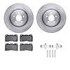 6512-99061 Brake Rotors w/5000 Advanced Brake Pads Kit with Hardware, 2007-2011 Ford/Lincoln/Mercury/Mazda, Position: Front - image 1