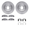 6512-99070 Brake Rotors w/5000 Advanced Brake Pads Kit with Hardware, 2008-2011 Ford/Lincoln/Mercury/Mazda, Position: Front - image 1