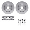 6512-99073 Brake Rotors w/5000 Advanced Brake Pads Kit with Hardware, 2010-2010 Ford/Lincoln/Mercury/Mazda, Position: Front - image 1