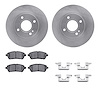 6512-99085 Brake Rotors w/5000 Advanced Brake Pads Kit with Hardware, 2011-2019 Ford/Lincoln/Mercury/Mazda, Position: Front - image 1
