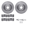 6512-99139 Brake Rotors w/5000 Advanced Brake Pads Kit with Hardware, 2013-2014 Ford/Lincoln/Mercury/Mazda, Position: Front - image 1
