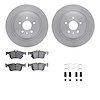 6512-99142 Brake Rotors w/5000 Advanced Brake Pads Kit with Hardware, 2013-2020 Ford/Lincoln/Mercury/Mazda, Position: Rear - image 1