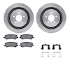 6512-99148 Brake Rotors w/5000 Advanced Brake Pads Kit with Hardware, Fits Select Ford/Lincoln/Mercury/Mazda, Position: Rear - image 1