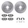 6512-99154 Brake Rotors w/5000 Advanced Brake Pads Kit with Hardware, 2014-2019 Ford/Lincoln/Mercury/Mazda, Position: Front - image 1