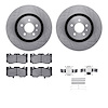 6512-99166 Brake Rotors w/5000 Advanced Brake Pads Kit with Hardware, 2015-2020 Ford/Lincoln/Mercury/Mazda, Position: Front - image 1