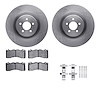 6512-99170 Brake Rotors w/5000 Advanced Brake Pads Kit with Hardware, Fits Select Ford/Lincoln/Mercury/Mazda, Position: Front - image 1