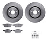 6512-99176 Brake Rotors w/5000 Advanced Brake Pads Kit with Hardware, 2014-2019 Ford/Lincoln/Mercury/Mazda, Position: Front - image 1
