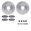 6512-99179 Brake Rotors w/5000 Advanced Brake Pads Kit with Hardware, 1999-2003 Ford/Lincoln/Mercury/Mazda, Position: Front - image 1