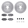 6512-99189 Brake Rotors w/5000 Advanced Brake Pads Kit with Hardware, 2011-2015 Ford/Lincoln/Mercury/Mazda, Position: Rear - image 1