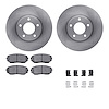 6512-99206 Brake Rotors w/5000 Advanced Brake Pads Kit with Hardware, 2007-2008 Ford/Lincoln/Mercury/Mazda, Position: Front - image 1
