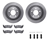 6512-99212 Brake Rotors w/5000 Advanced Brake Pads Kit with Hardware, 2010-2011 Ford/Lincoln/Mercury/Mazda, Position: Rear - image 1