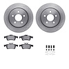 6512-99215 Brake Rotors w/5000 Advanced Brake Pads Kit with Hardware, 2013-2018 Ford/Lincoln/Mercury/Mazda, Position: Rear - image 1