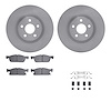6512-99233 Brake Rotors w/5000 Advanced Brake Pads Kit with Hardware, 2015-2020 Ford/Lincoln/Mercury/Mazda, Position: Front - image 1