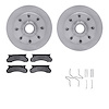 6512-99245 Brake Rotors w/5000 Advanced Brake Pads Kit with Hardware, 1975-1980 Ford/Lincoln/Mercury/Mazda, Position: Front - image 1