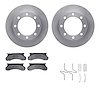 6512-99260 Brake Rotors w/5000 Advanced Brake Pads Kit with Hardware, 1977-1979 Ford/Lincoln/Mercury/Mazda, Position: Front - image 1