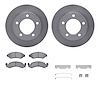 6512-99275 Brake Rotors w/5000 Advanced Brake Pads Kit with Hardware, 1976-1985 Ford/Lincoln/Mercury/Mazda, Position: Front - image 1
