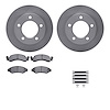 6512-99276 Brake Rotors w/5000 Advanced Brake Pads Kit with Hardware, 1986-1993 Ford/Lincoln/Mercury/Mazda, Position: Front - image 1